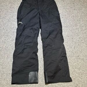 Phenix Black Casual Pants with Water-Resistant Material and Straight Leg Design